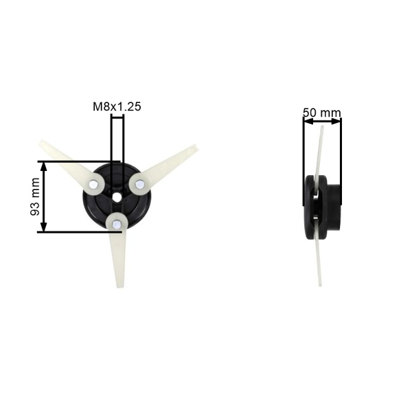 Vyžínacia hlava Polycut 6-3 M8 x 1.25 pre krovinorezy Stihl FS38 FS40 FS45 FS50 (OEM 40067102127)