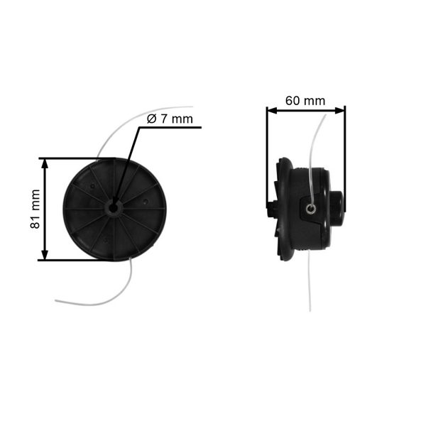 Vyžínacia hlava pre činské krovinorezy a krovinorezy z hobbymarketov NAC N1E-SPK-200C TE20-SP