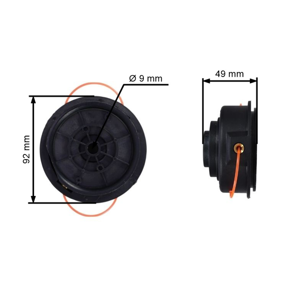 Vyžínacia hlava pre krovinorezy a motorové vyžínače Homelite Ryobi MTD (OEM DA03001 DA03001A UP06761)