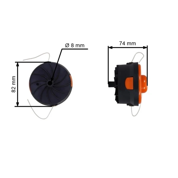 Vyžínacia hlava pre vyžínače Performance power Grizzly ERT450 priemer otvoru na hriadeľ 7,85 mm