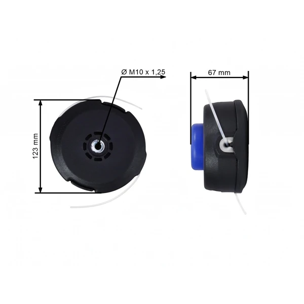 Vyžínacia hlava T35 so závitom M10 x 1,25 pre Husqvarna 129R 133R 325R 325L 525L 525LDX 525LS 525LST 525RX 533RS (OEM 578446301)