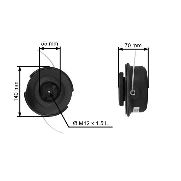 Vyžínacia hlava TrimCut 31-2 závit M12 x 1.5 L pre krovinorezy Stihl FS180 FS260 FS290 FS310 FS360 FS400 FS410 FS420 FS450 FS460 FS480 FS490 (40027102152)