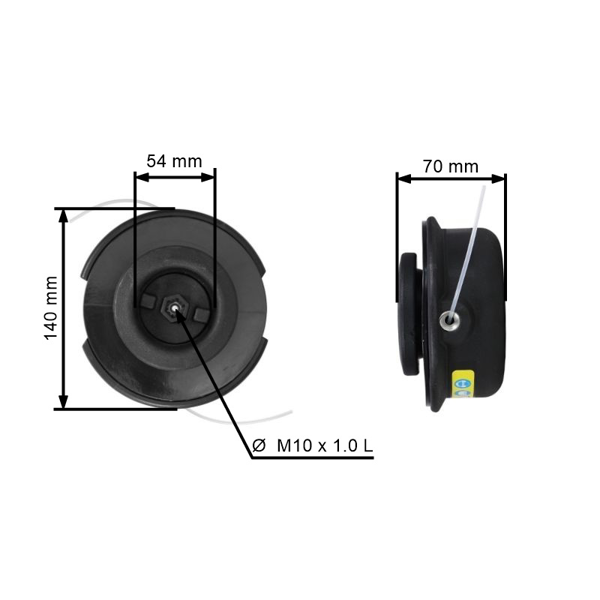 Vyžínacia hlava Trimer Cut 31-2 závit M10 x 1.0 L pre krovinorezy Stihl FS75 FS80 FS81 FS83 FS85 FS86 FS87 FS88 FS90 FS91 FS100 FS106 FS108 FS11 FS120 FS130 FS131 FS200 (40027102152)