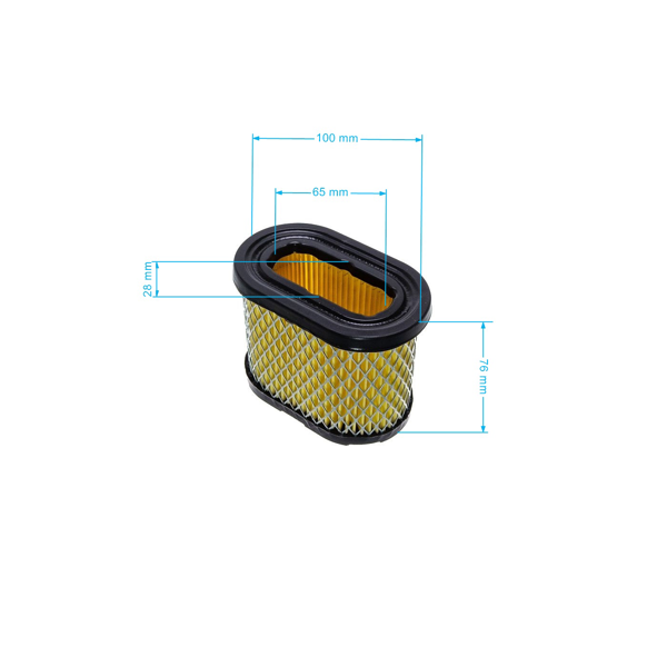 Vzduchový filter 100 mm x 60 mm x 76 mm pre motory Briggs & Stratton Intek Pro 5,5 PS - 6,5 PS (OEM 498596 690106)