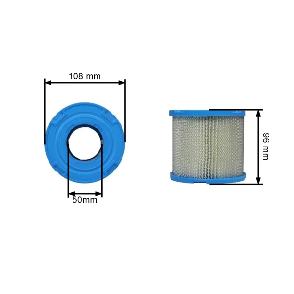 Vzduchový filter 100 mm x 98 mm x 50 mm pre motory Briggs & Stratton 7,0 PS - 18,0 PS (OEM 390930 393957)