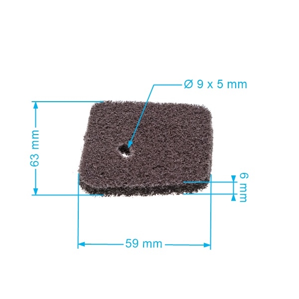 Vzduchový filter 109 mm x 65 mm x 22 mm pre čínske motorové kosačky a kosačky na trávu z hobbymarketov a modely NAC 1P56F LS1210