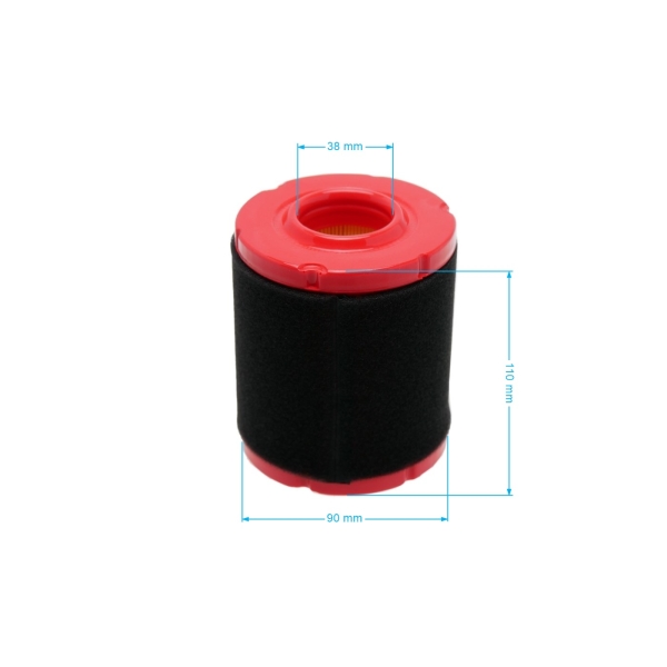 Vzduchový filter 109 mm x 89 mm x 38 mm pre motory Zongshen XP620 (OEM 100064683)