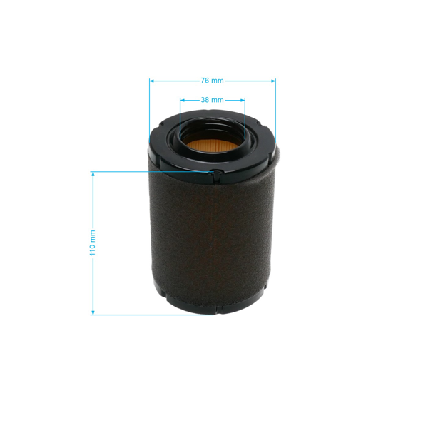 Vzduchový filter 111 mm x 76 mm x 38 mm pre motory Zongshen XP380A (OEM 100051657)