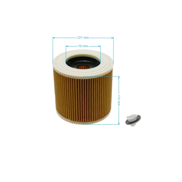 Vzduchový filter 120 mm x 115 mm x 80 mm pre motory Karcher (OEM 6.414-552.0)