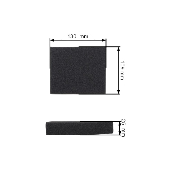 Vzduchový filter 130 mm x 109 mm x 25 mm pre motory Stiga GGP SV150 RV150 V35 SV40 RV45 (OEM 1111-9152-01)