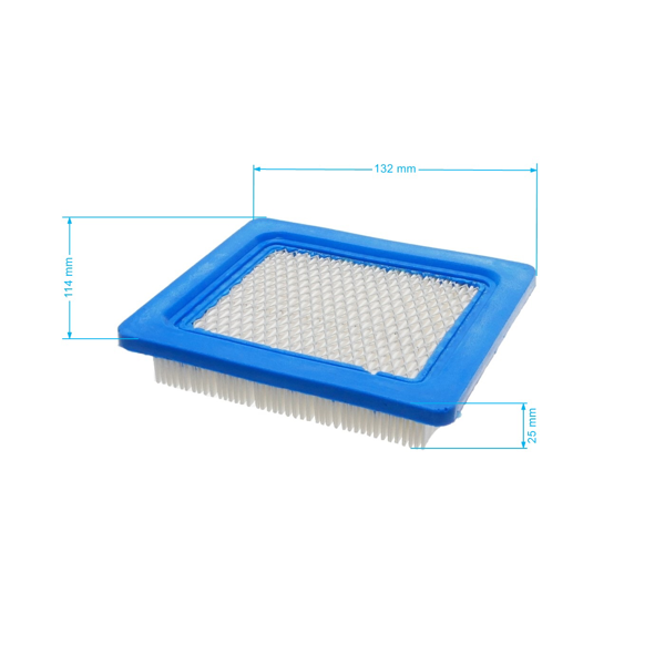 Vzduchový filter 133 mm x 114 mm x 25 mm pre motory Briggs & Stratton Quantum výkon 3,0 PS - 6,0 PS Honda GC135 GCV135 GC160 GCV160 GC190 GCV190.