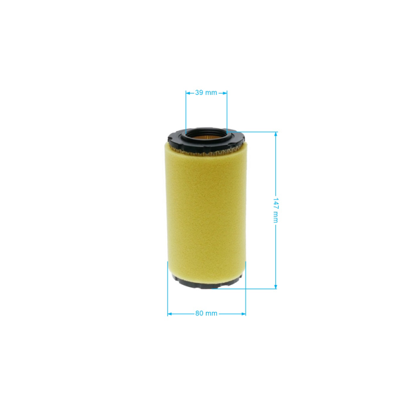 Vzduchový filter 145 mm x 80 mm x 35 mm pre motory Briggs & Stratton (OEM 793569)