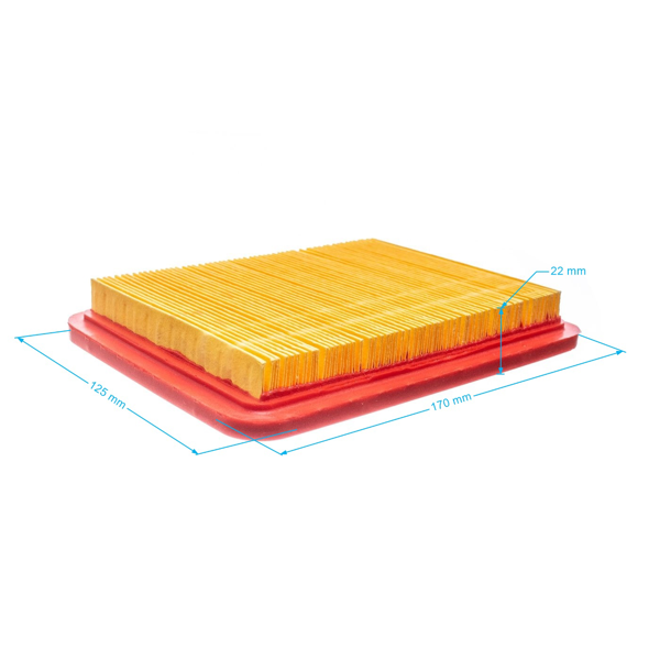 Vzduchový filter 170 mm x 127 mm x 24 mm pre motory Emak Loncin 66150155 (OEM 180130215-0001)