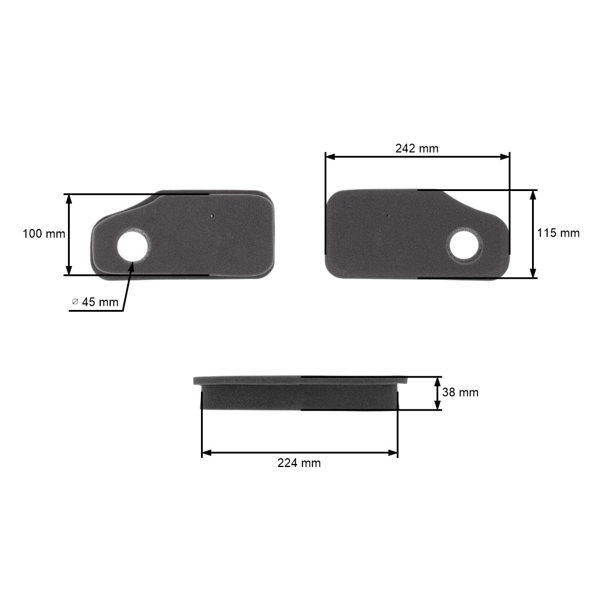 Vzduchový filter 242 mm x 115 mm x 38 mm pre motory Briggs & Stratton 10,0 PS - 11,0 PS (OEM 270843 270843S 30099R 7347)