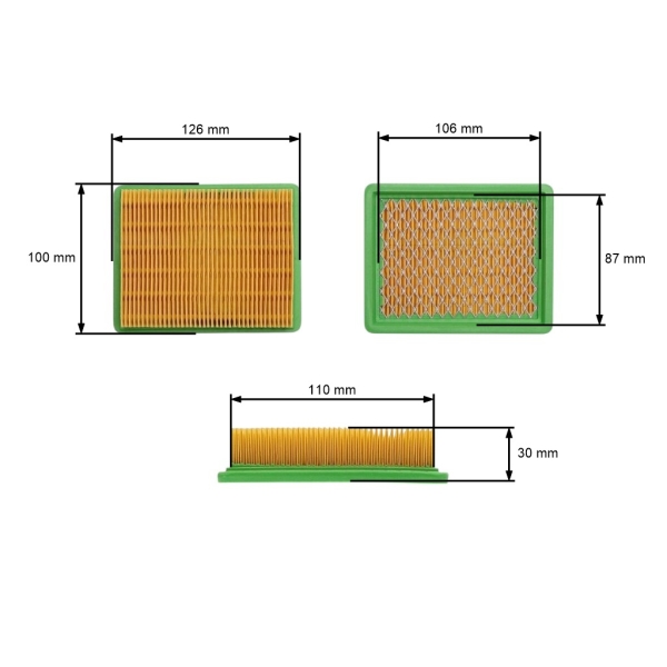 Vzduchový filter pre čínske motorové kosačky a kosačky z hobbymarketov modelov DAYE DG 600 DG 450 (OEM GNDG600-117)