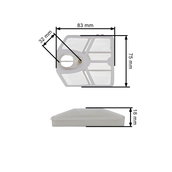 Vzduchový filter pre Čínske motorové píly a píly z hobbymarketov objem motora 38 ccm (OEM YD38.01.08.00-00)