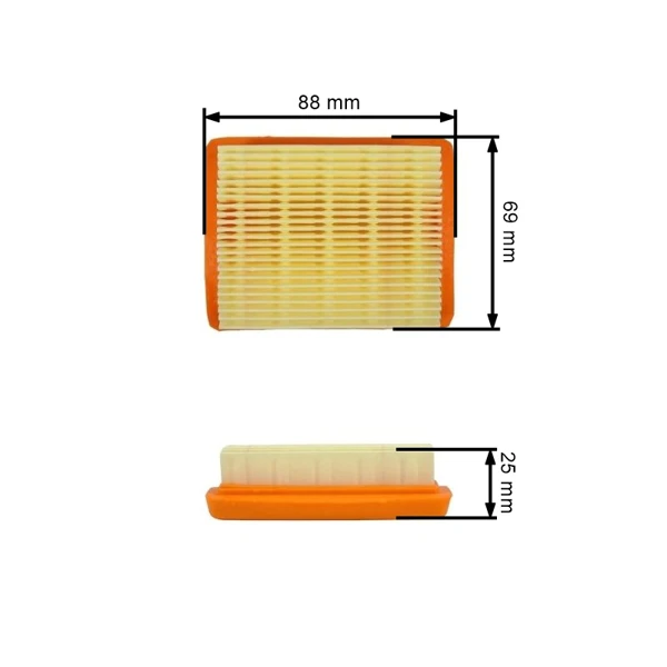 Vzduchový filter pre krovinorezy a pôdne vrtáky Stihl BT120 FR350 FS120 FS200 FS250 FS300 FS350 FS400 FS450 FS480 MM55 (OEM 41341410300)