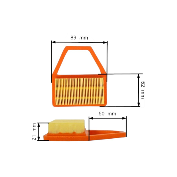 Vzduchový filter pre krovinorezy Oleomac 741BC 350S BC350 BC400 BC400 TM 36 OM 43 OM 43 BP SPARTA 381 S SPARTA 381 T (OEM 61380013R)