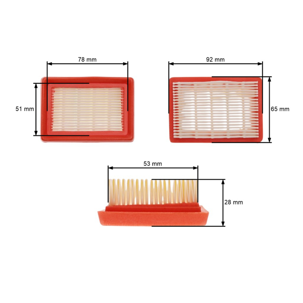 Vzduchový filter pre krovinorezy Oleomac 746 753 755 Efco 8460 8550 (OEM 61120018R)