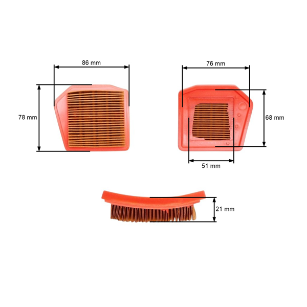 Vzduchový filter pre krovinorezy Stihl FS240 FS260 FS240C FS240RC FS260C FS260RC FS360C FS410C FS460C FS460RC (OEM 41471410300)