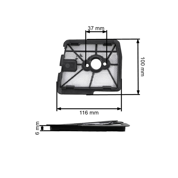 Vzduchový filter pre krovinorezy Stihl FS360 FS420 FS420L FS500 FS550 FS550L (OEM 41161201602 41161410300)