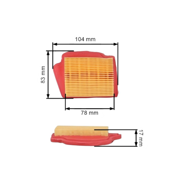Vzduchový filter pre krovinorezy Stihl FS490 FS510 FS560 (OEM 41481410300)