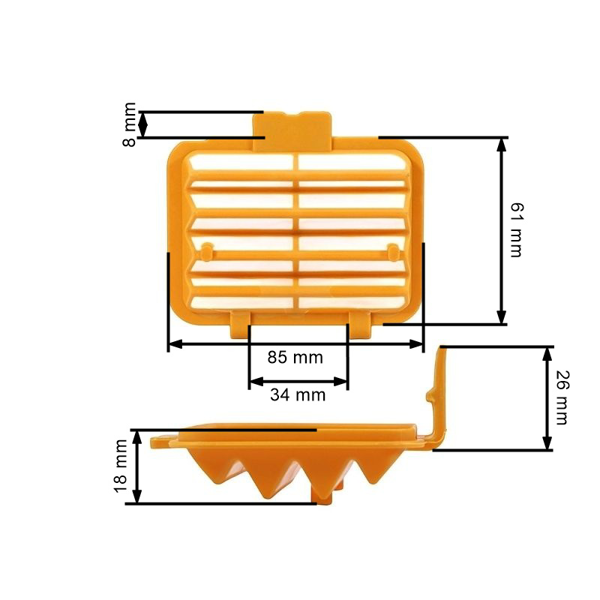 Vzduchový filter pre motorové píly Husqvarna 130 135 MARK II (OEM 588229301)