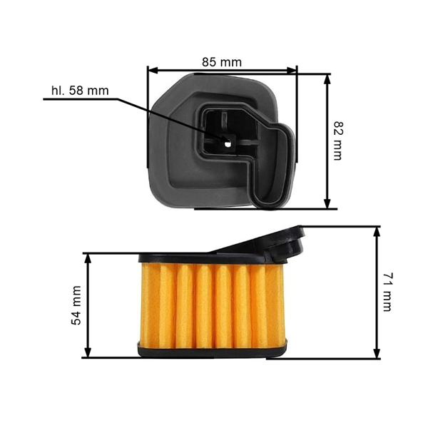 Vzduchový filter pre motorové píly Husqvarna 570 575XP 576XP (OEM 537207501)