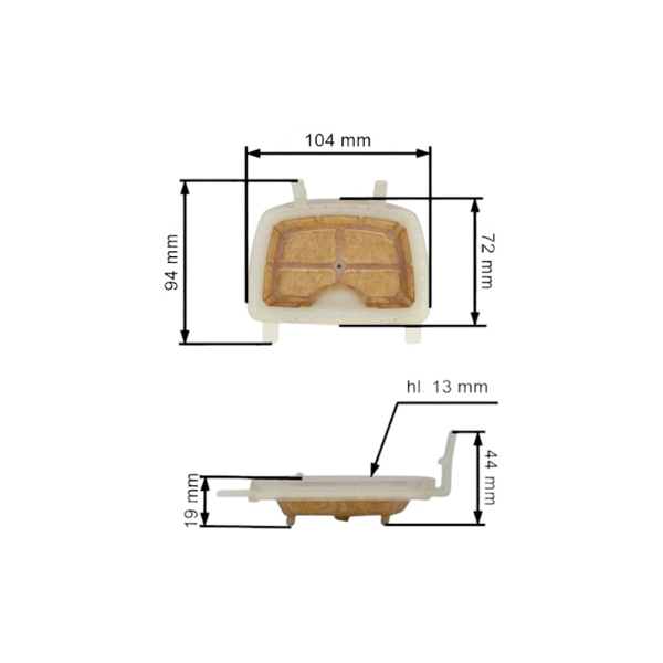 Vzduchový filter pre motorové píly Stihl MS171 MS181 MS211 (OEM 11391200612)