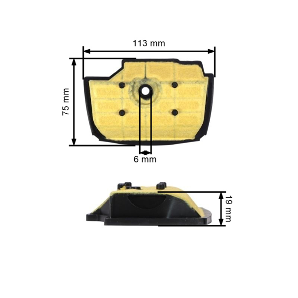 Vzduchový filter pre motorové píly Stihl MS201 MS201T MS201TC (OEM 11451401900)