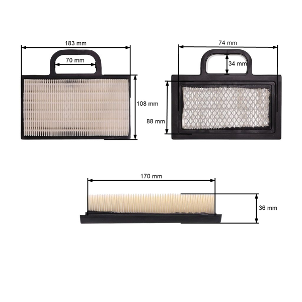 Vzduchový filter pre motory Briggs & Stratton Intek V-Twin 18,0 PS - 26,0 PS (OEM 499486 499486S 691007 698754)