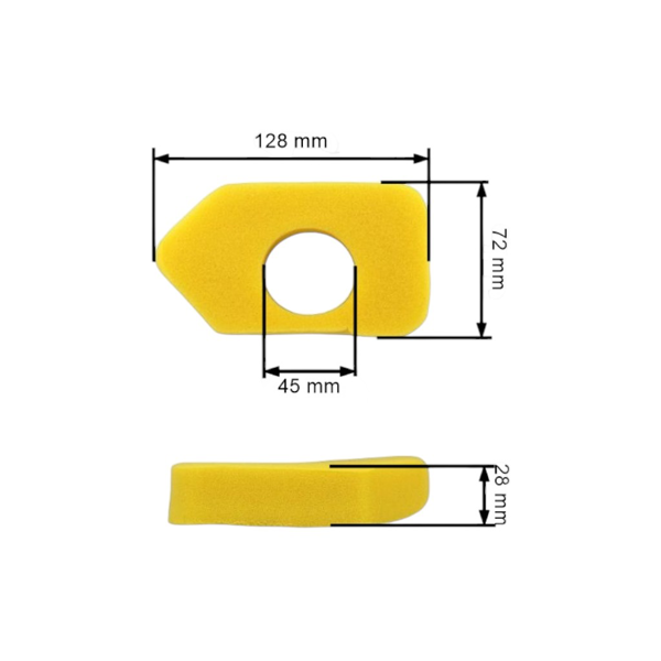 Vzduchový filter pre motory Briggs & Stratton Q45 Classic Sprint Quattro 40 3,5 PS - 4,5 PS (OEM 698369)