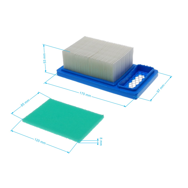 Vzduchový filter pre vibračný pech Wacker BS 50-2 BS 50-2 BS 50-4 BS 50-4 BS 60-2 BS 60-4 BS 60-4 BS 70-2 DS 70 (OEM 0157193)