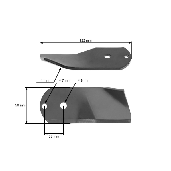 Žací nôž 12,2 cm (5") pre záhradné traktory Stiga (OEM 1134376401)