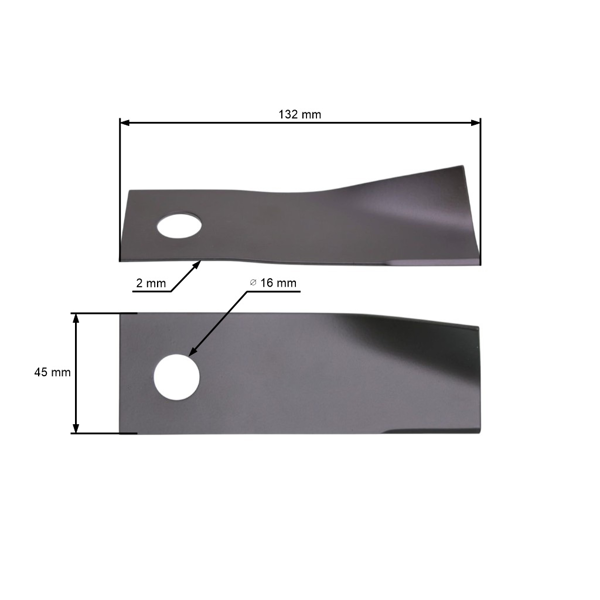 Žací nôž 13,2 cm (5") pre Agroma Romet Weibang WB 454 HB WB 454 SB (OEM 5310410010)