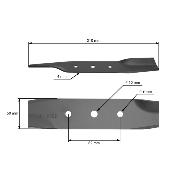 Žací nôž 31 cm (12") pre záhradné traktory Stiga (OEM 1134-1452-01)