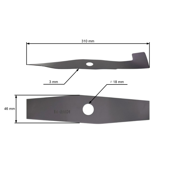 Žací nôž 31 cm (12") so zberačom pre elektrické kosačky AL-KO Alko 32 (OEM 344769 516747 548854)