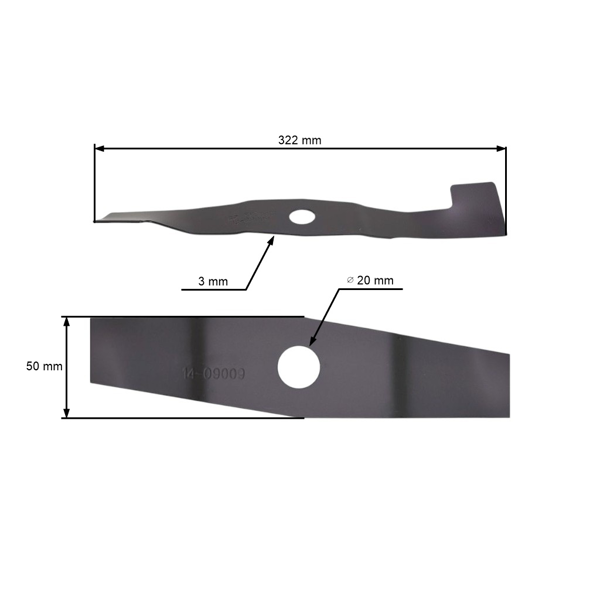 Žací nôž 32,2 cm (13") so zberom pre elektrické kosačky AL-KO Alko Classic 3.2E (OEM 470206)