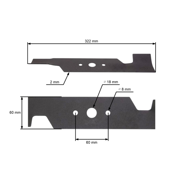 Žací nôž 32,2 cm (13") so zberom pre elektrické kosačky Mesko PK30