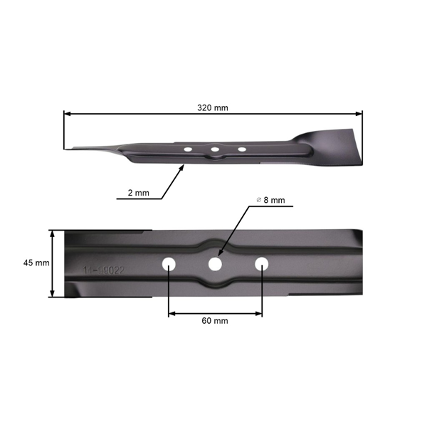 Žací nôž 32 cm (13") pre elektrické kosačky Bosch Rotak 32/320 (OEM F016800108)