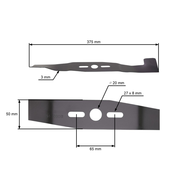 Žací nôž 37,5 cm (15") so zberačom pre elektrické kosačky AL-KO Alko Classic 3.8E (OEM 470207 112726)