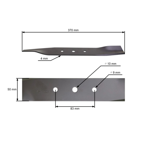 Žací nôž 37 cm (14") pre záhradné traktory Stiga (OEM 1134-0456-00 1134-9001-01 1134045600 1134900101 1134-0456-00 1134-1903-01)