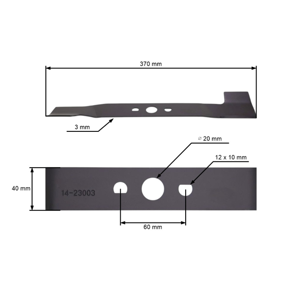 Žací nôž 37 cm (15") pre elektrické kosačky Dolmar Makita (OEM 263001414)