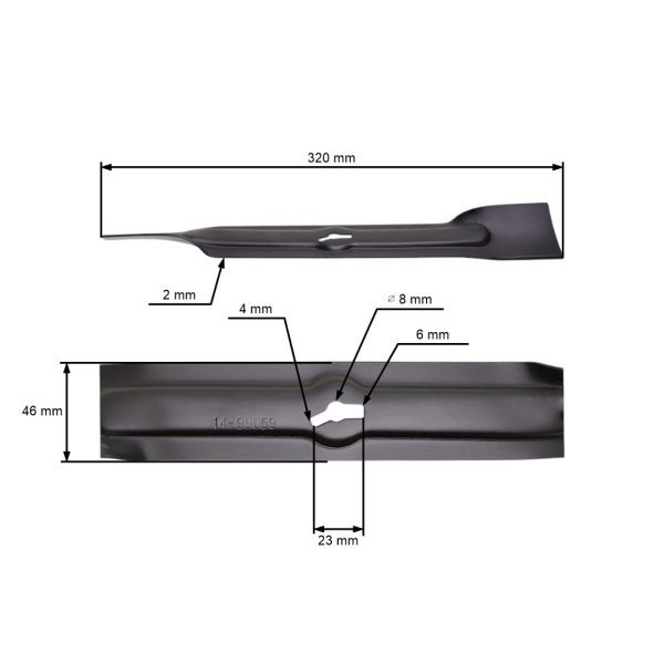 Žací nôž 37 cm (15") pre elektrické kosačky