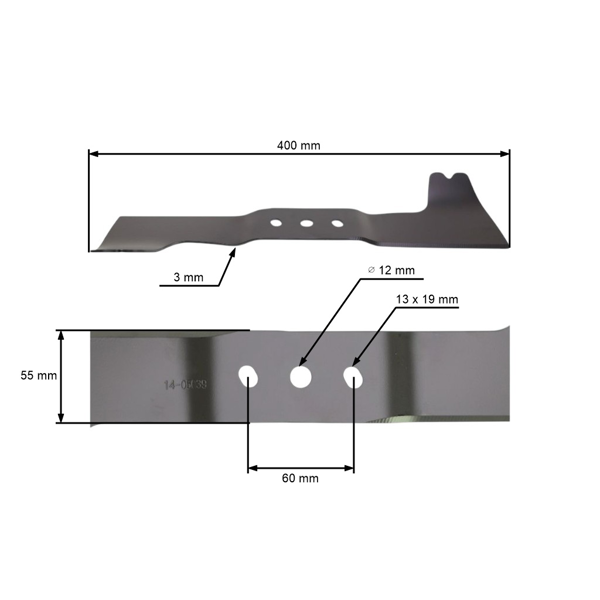 Žací nôž 40 cm (16") pre motorové kosačky Husqvarna LC 140 LC140 S (OEM 587386310)
