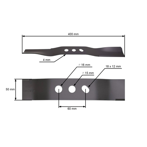 Žací nôž 40 cm (16") pre motorové kosačky NAC C400i-035