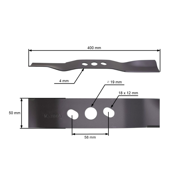 Žací nôž 40 cm (16") pre motorové kosačky NAC WR-440