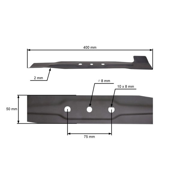 Žací nôž 40 cm pre elektrické kosačky Leroymerlin Sterwins 400-EP-3 (45267831, 263003135)