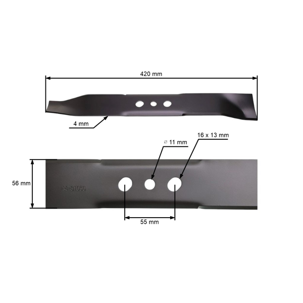 Žací nôž 42 cm (16,5") pre NAC LP42-123L-JR LS42-123L-JR LS42-127R-JR (OEM LP42-123L-JR)