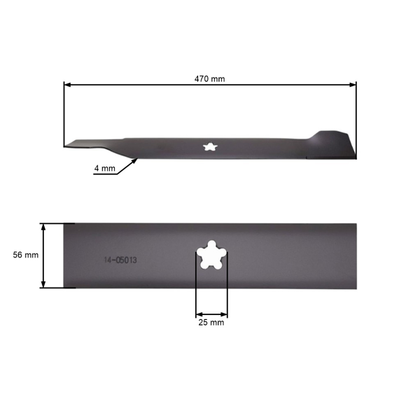 Žací nôž 45,7 cm (18") bočné vyhadzovanie pre záhradné traktory Husqvarna Jonsered (OEM 532138496 532126338 532127841)
